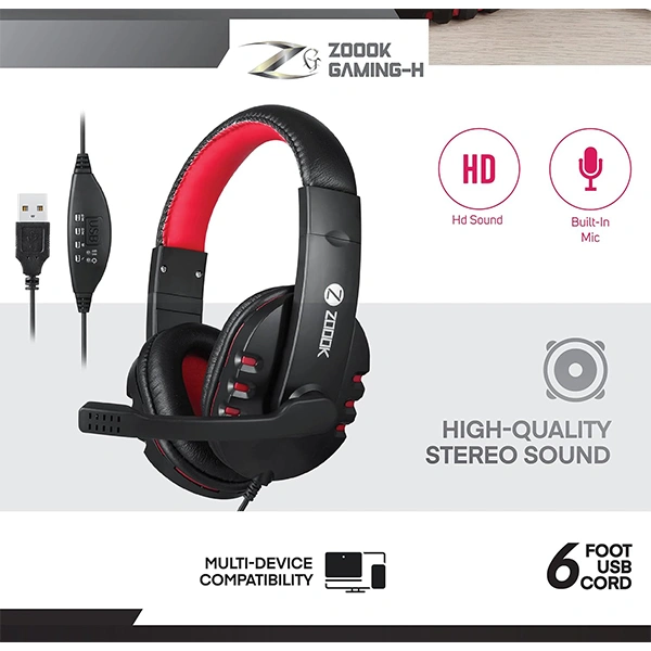 Zoook ZK-Communicate Wired Over Ear Headphone with Mic - White
