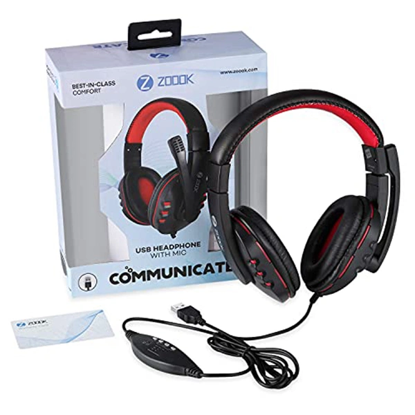 Zoook ZK-Communicate Wired Over Ear Headphone with Mic - White