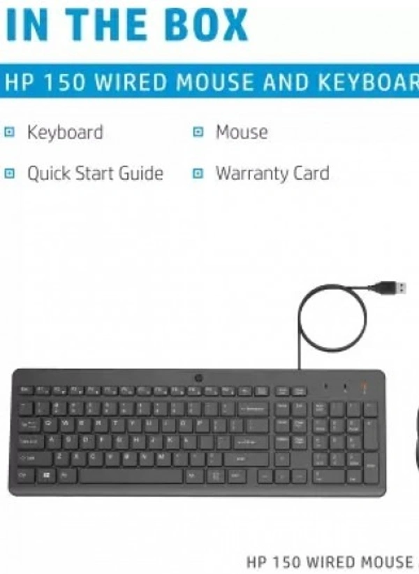 HP 150 Wired Wired USB Desktop Keyboard  (Black)