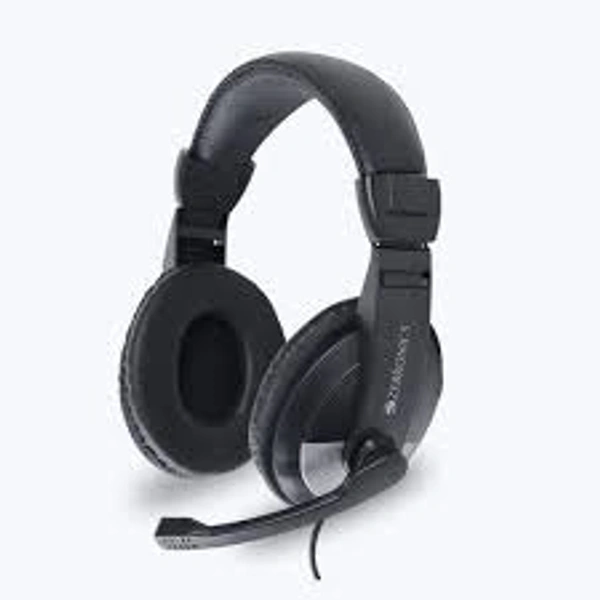 ZEBRONICS ZEB-200HM HEADPHONE WITH MIC Wired Headset  (Black, On the Ear)