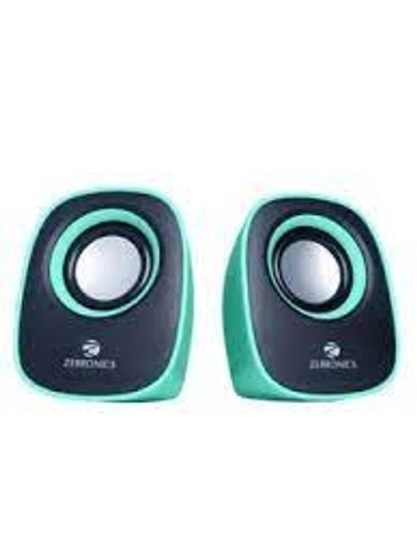 ZEBRONICS ZEB - PEBBLE NEW Laptop/Desktop Speaker  (Green, 2.0 Channel)