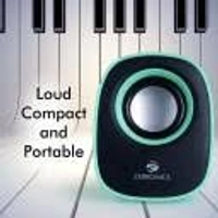 ZEBRONICS ZEB - PEBBLE NEW Laptop/Desktop Speaker  (Green, 2.0 Channel)