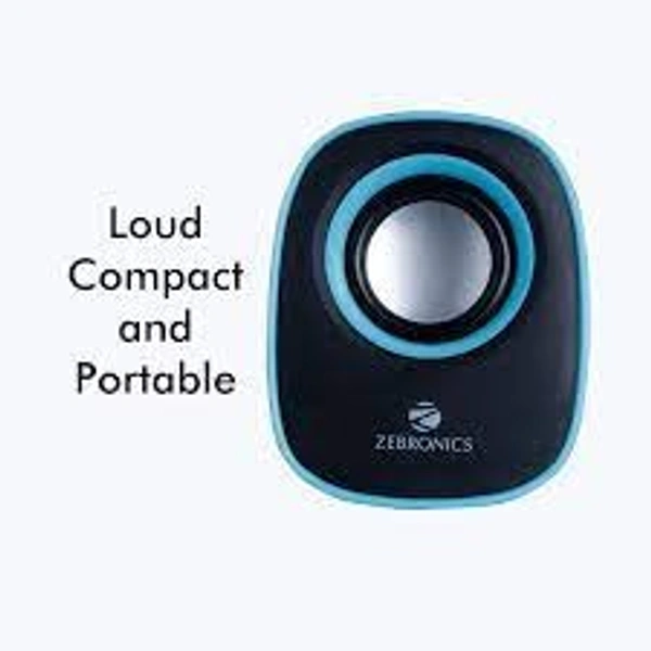 ZEBRONICS ZEB - PEBBLE NEW Laptop/Desktop Speaker  (Green, 2.0 Channel)