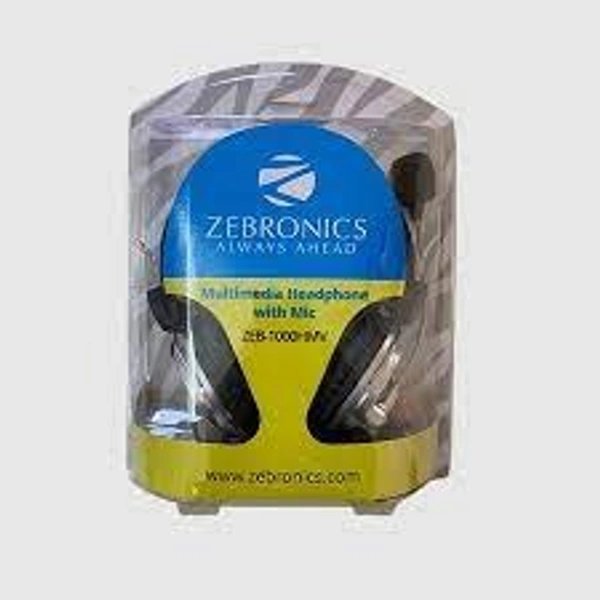 ZEBRONICS ZEB-1001HMV Wired Headset With MIC Wired Headset  (Silver, Black, On the Ear)