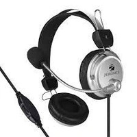 ZEBRONICS ZEB-1001HMV Wired Headset With MIC Wired Headset  (Silver, Black, On the Ear)