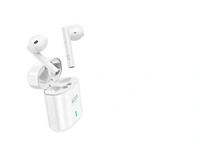 KDM W4 TWS 20 H music Time Wireless Earphone Bluetooth Headset  (White, True Wireless)