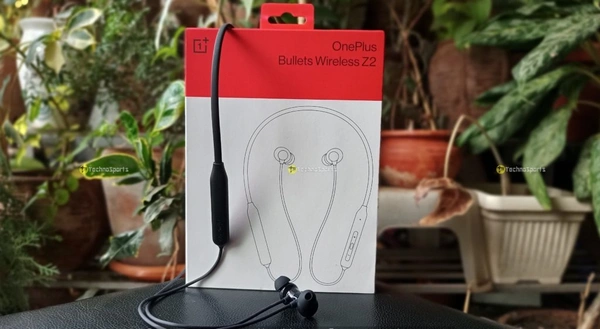 ONEPLUS OnePlus Bullets Wireless Z2 with Fast Charge, 30 Hrs Battery Life, Earphones with mic Bluetooth Headset  (Magico Black, In the Ear) - Bright Red