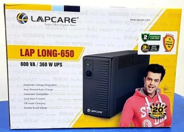 LAPCARE Lapcare 600VA /360W UPS 3 YEAR WARRANTY