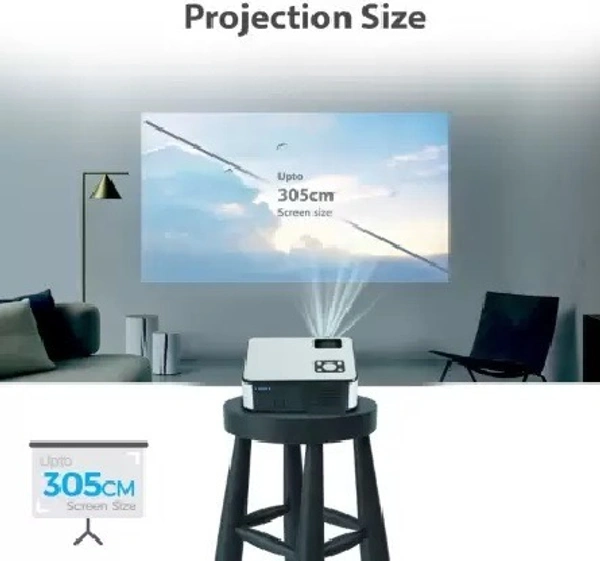 ZEBRONICS ZEB-LP2800HD (2800 lm) 720p HD||Built-in-Speaker Projector  (Black)