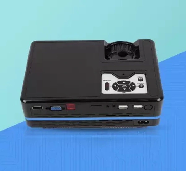 ZEBRONICS ZEB-LP2000M (2000 lm / Wireless / Remote Controller) Miracast||Built in Speaker Projector  (Black, Blue) - Black