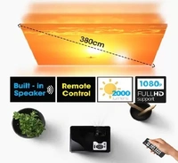 ZEBRONICS ZEB-LP2000M (2000 lm / Wireless / Remote Controller) Miracast||Built in Speaker Projector  (Black, Blue) - Black
