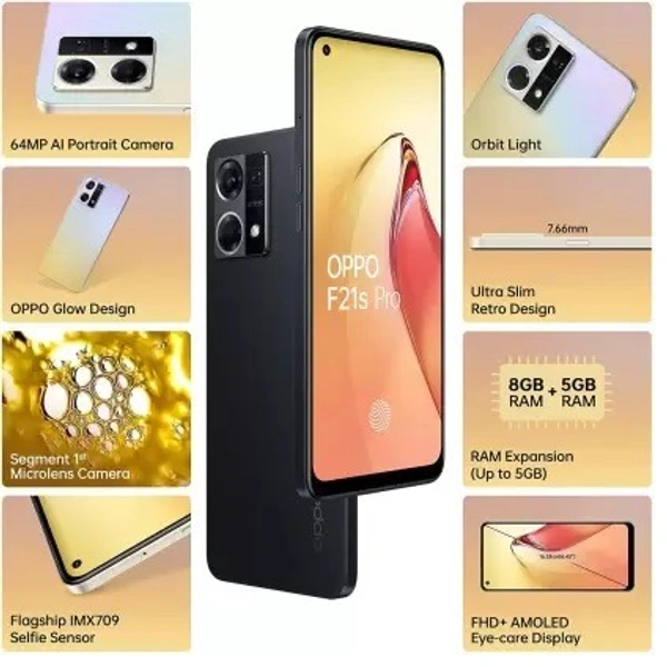 OPPO F21s Pro (Starlight Black, 128 GB)  (8 GB RAM) - Starlight Black, 128GB, 8GB