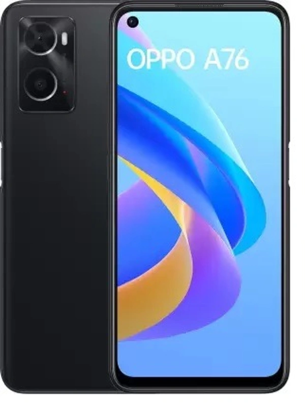 OPPO A76 (Glowing Black, 128 GB)  (6 GB RAM) - Glowing Black, 128GB, 6GB