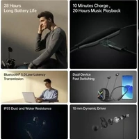 OPPO Enco M32 Bluetooth Headset  (Black, In the Ear) - Black
