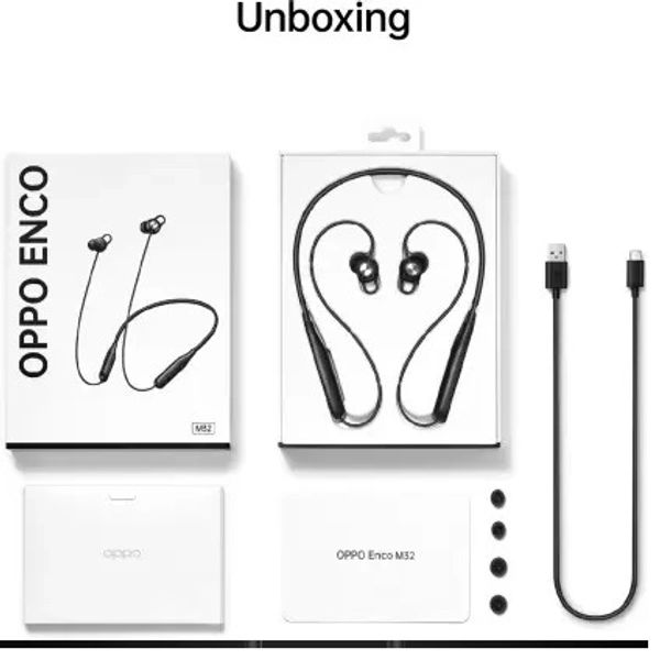 OPPO Enco M32 Bluetooth Headset  (Black, In the Ear) - Black