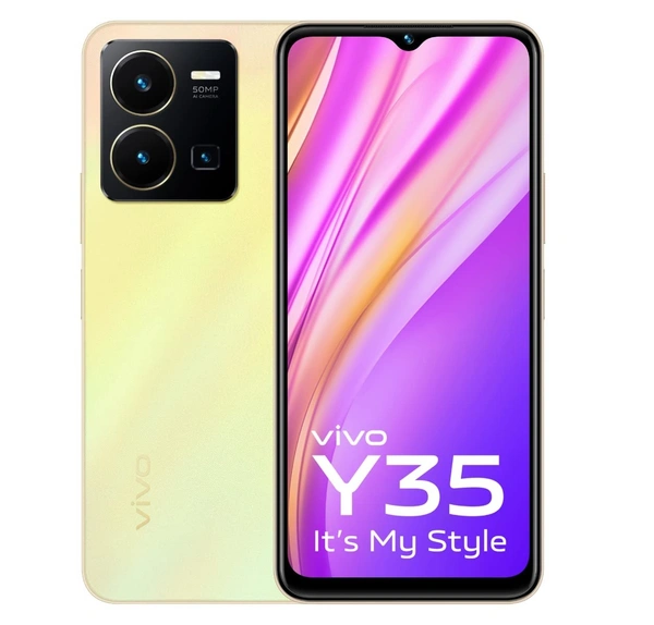 VIVO  vivo Y35 (Dawn Gold, 128 GB)  (8 GB RAM) - Dawn Gold, 128GB, 8GB