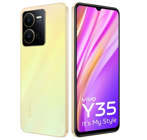 VIVO  vivo Y35 (Dawn Gold, 128 GB)  (8 GB RAM) - Dawn Gold, 128GB, 8GB