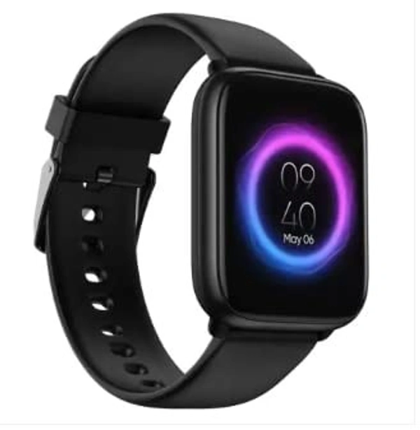 realme DIZO Watch 2 (by realme TechLife)  (White Strap, Free Size) - Black