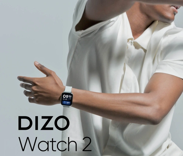 realme DIZO Watch 2 GOLD (by realme TechLife)  (White Strap, Free Size) - GOLD
