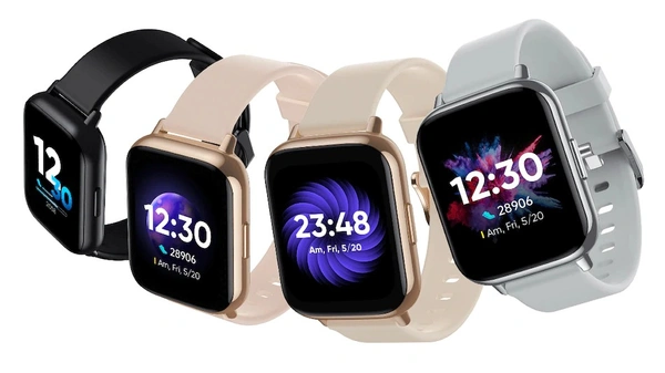 realme DIZO Watch 2 GOLD (by realme TechLife)  (White Strap, Free Size) - GOLD
