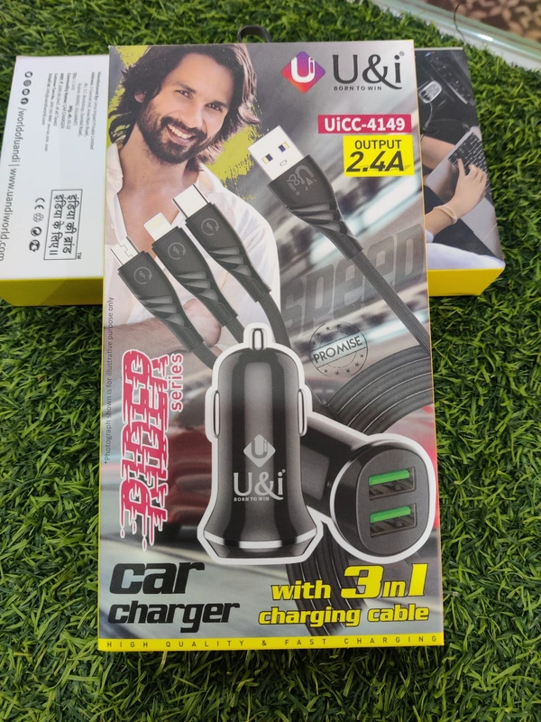 U&I 2.4A Output CAR CHARGER UICC-4149 - Black