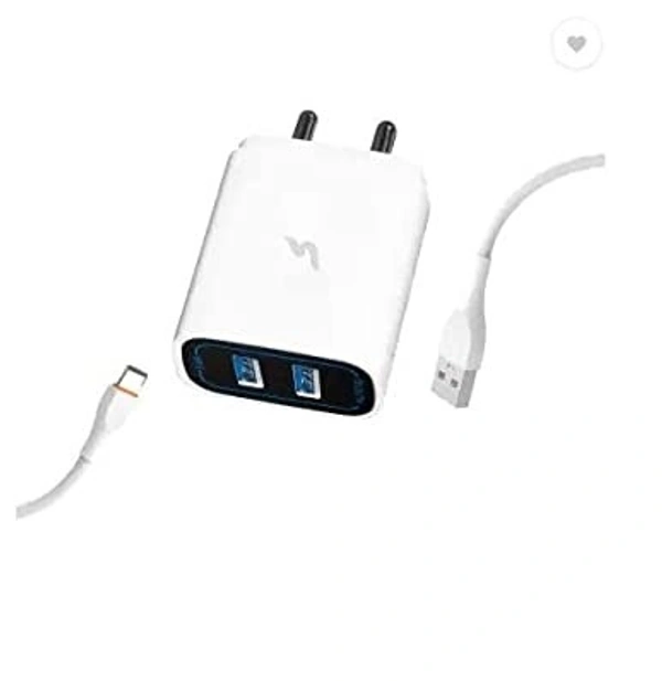 UBON Ubon CH-600 5 W 3.4 A Multiport Mobile Charger with Detachable Cable (White, Cable Included) - WHITE