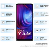 VIVO  vivo Y33s (128 GB)  (8 GB RAM) - Mirror Black, 128GB, 8GB