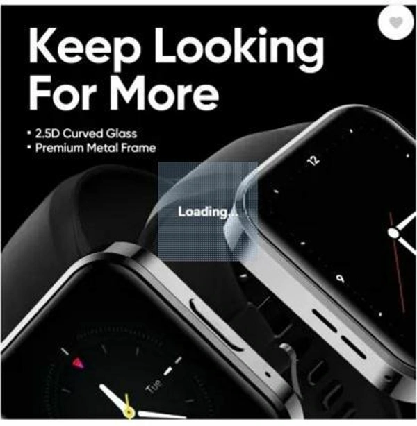 realme DIZO Watch D 1.8 inch Dynamic display with 550nits brightness (by realme techLife)  (Classic Black Strap, Free Size)