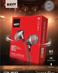 KDM M10 Plus Universal stereo earphone Wired Headset  - black