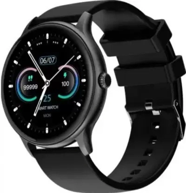 FIRE BOLLT fire boltt HURRICANE BSW034 Smartwatch  (Black Strap, 1.3") - BLACK