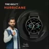 FIRE BOLLT fire boltt HURRICANE BSW034 Smartwatch  (Black Strap, 1.3") - BLACK