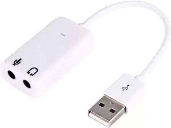 ADNET spincart 7.1 Channel USB External Sound Card Audio Adapter With Mic AD-815 Sound Card  (White) - WHITE