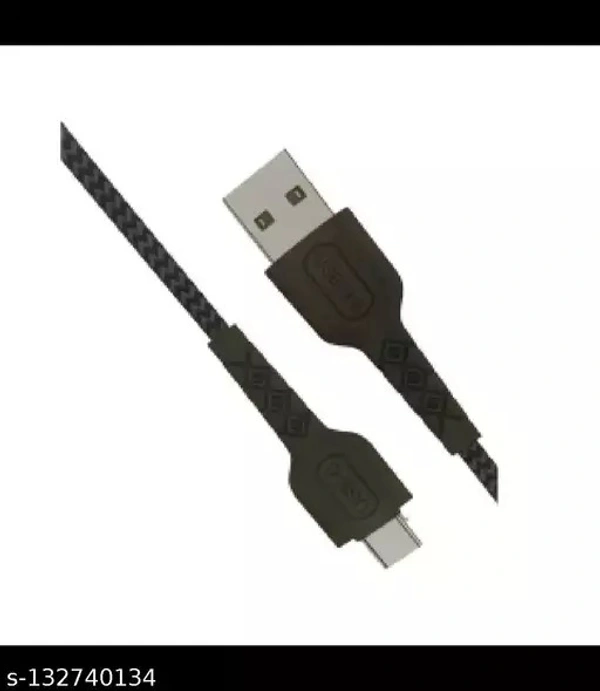 RD LS-50 USB CHARGER AND SYNC CABLE ,FAST AND SAFE CHARGING CABLE. (COMPATIBLE WITH ALL USB TYPE C ) PREMIUM QALITY. - BLACK