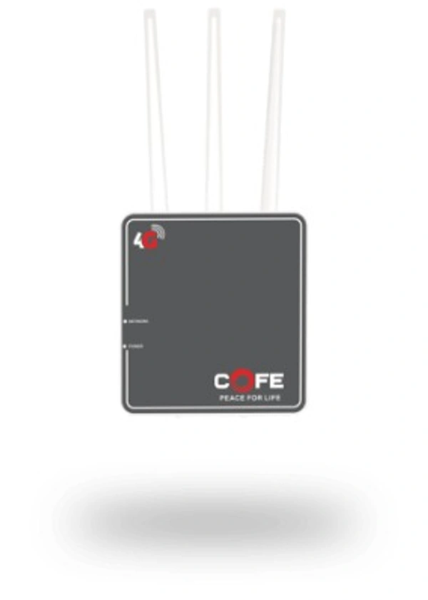 COFE 4G Sim Router with Triple Antenna, Support All GSM Sim with 120 Mtr Range, Speed 300 Mbps 4G Router  (Black, Single Band)