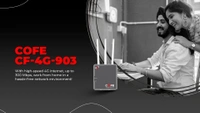 COFE 4G Sim Router with Triple Antenna, Support All GSM Sim with 120 Mtr Range, Speed 300 Mbps 4G Router  (Black, Single Band)