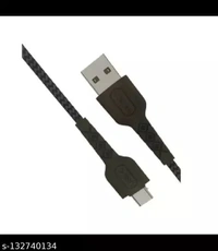 RD LS-50 USB CHARGER AND SYNC CABLE ,FAST AND SAFE CHARGING CABLE. (COMPATIBLE WITH ALL USB TYPE C ) PREMIUM QALITY. - Black