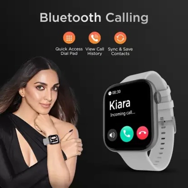 FIRE BOLTT  Fire-Boltt Fighter 1.8'' Bluetooth Calling Smartwatch, 118 sports modes, AI Voice Assistant Smartwatch  (Grey Strap, Free Size) - Pharlap
