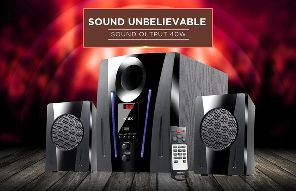 INTEX Intex 2.1 XV 2100 DG FMUB 40 W Bluetooth Home Theatre  (Black, 2.1 Channel)