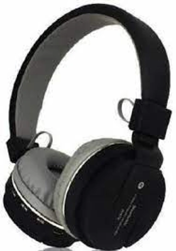 SH-12 Wireless/ Bluetooth Headphone With FM and SD Card?? Bluetooth Headset  (Black, On the Ear)