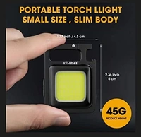 Mini Keychain Flashlights, 800 Lumens Bright COB Rechargeable Keychain Light Pocket Flashlight 4 Light Mode - black