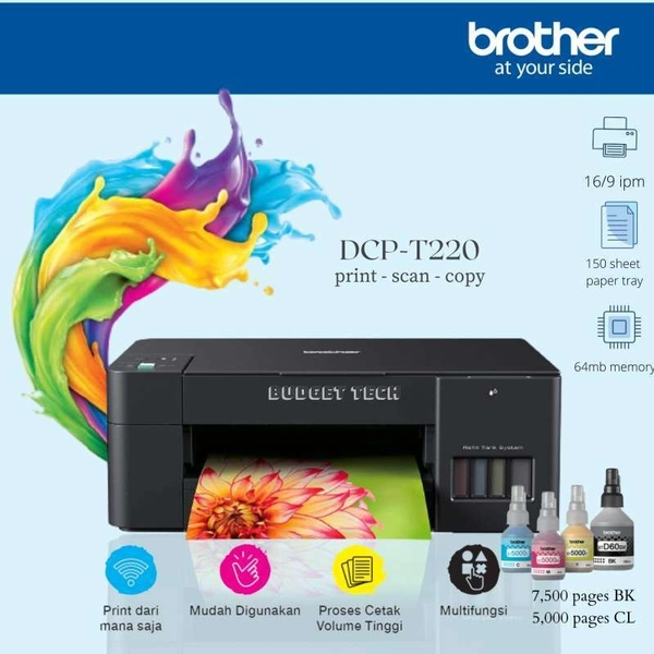 BROTHER brother DCP-T220 Multi-function Color Inkjet Printer  (Black, Ink Tank