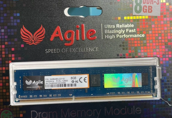 AGILE Agile ram DDR3 8GB 1600MHz PC3L speed of excellence  - 8GB DDR3