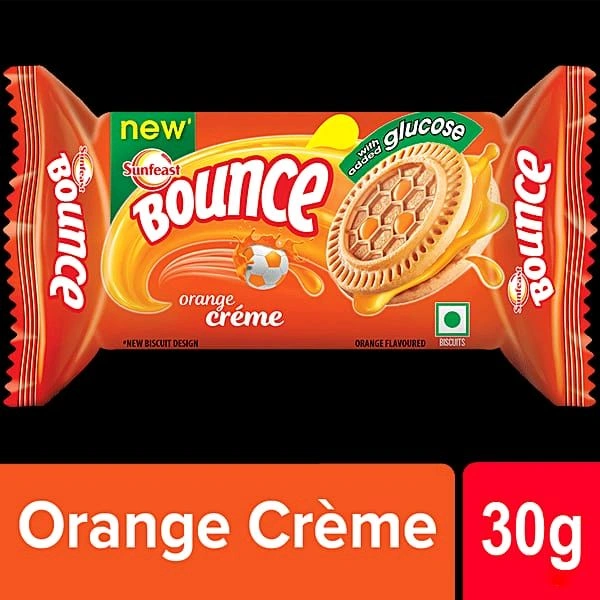 Sunfeast  BOUNCE ORANGE  - 12pcs