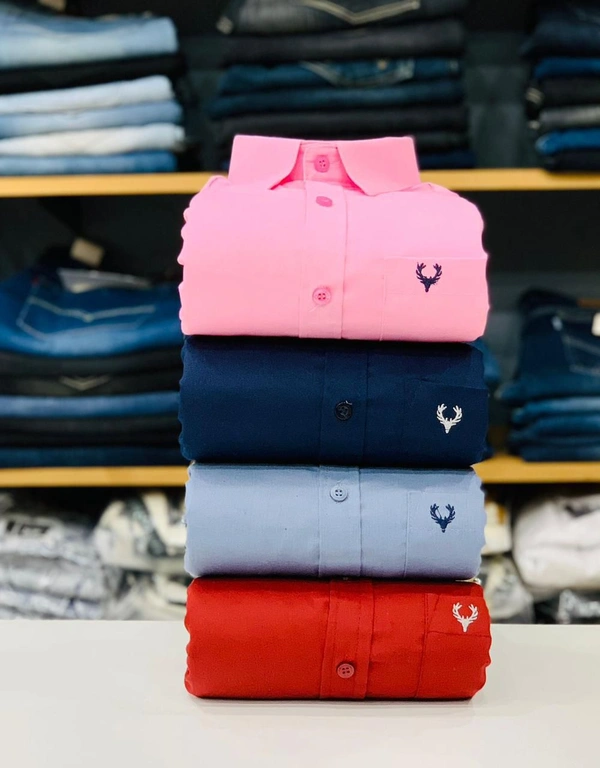 The Monkey House Allen Men's Plain Shirt Combo - Pack of 4 | Premium Cotton | Casual & Formal Wear - L- 40