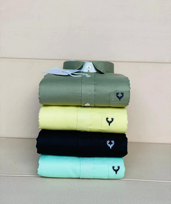The Monkey House Allen Men's Plain Shirt Combo - Pack of 4 | Premium Cotton | Casual & Formal Wear - M-38