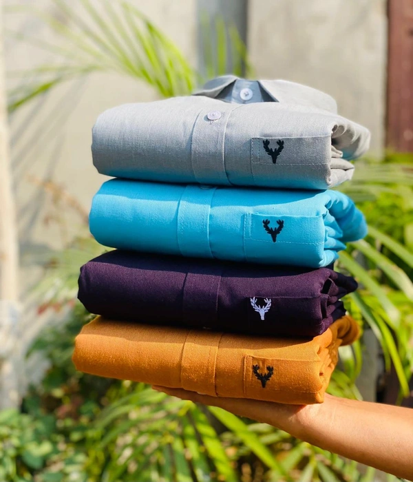The Monkey House Allen Men's Plain Shirt Combo - Pack of 4 | Premium Cotton | Casual & Formal Wear - XL-42