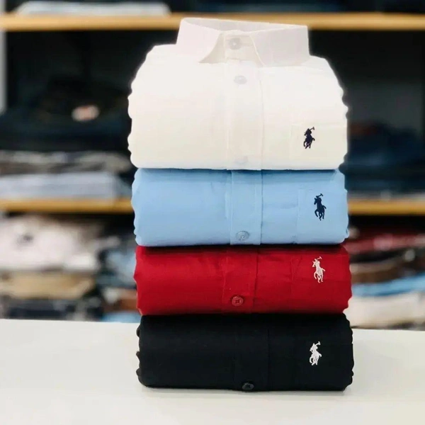 R_L Polo Men's Plain Shirt Combo - Pack of 4 | Premium Cotton | Casual & Formal Wear - XXL-44