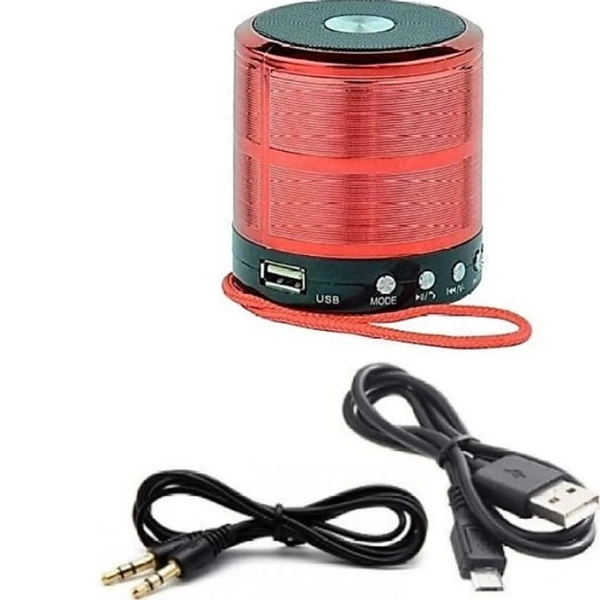 WS Portable Bluetooth Speaker - red  blue black , 5.1
