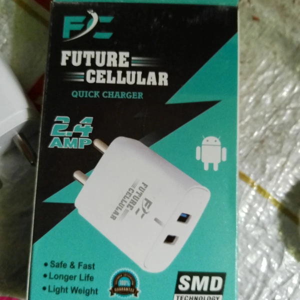 Future Cellular Mobile Charger +Charger Cable Double USB Port Fast Charger 2.4Amp for Samsung Galaxy J1/J2/J3/J4/J5/J6/J7/A3/A4/A5/A6+/A7/A8/A9/On 5/On 6/On 7/ On 8 Prime Pro Plus, J5 Prime, J7, J7 Prime, J7 Nxt, J7 Pro, J7 Max, J2 (2015) BSC056 - white, medium