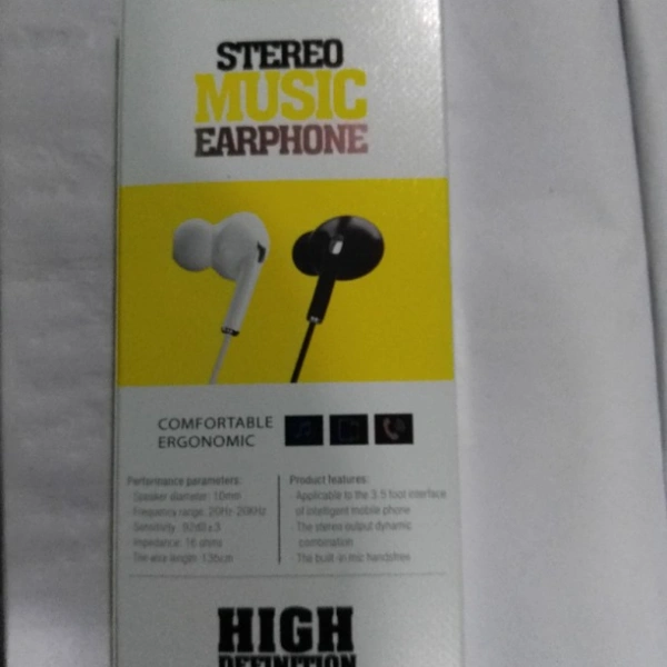 Future Cullular High( Quality 1+1=2pis)Big Bass Stereo Ear Phone 7 Days Return - white, medium